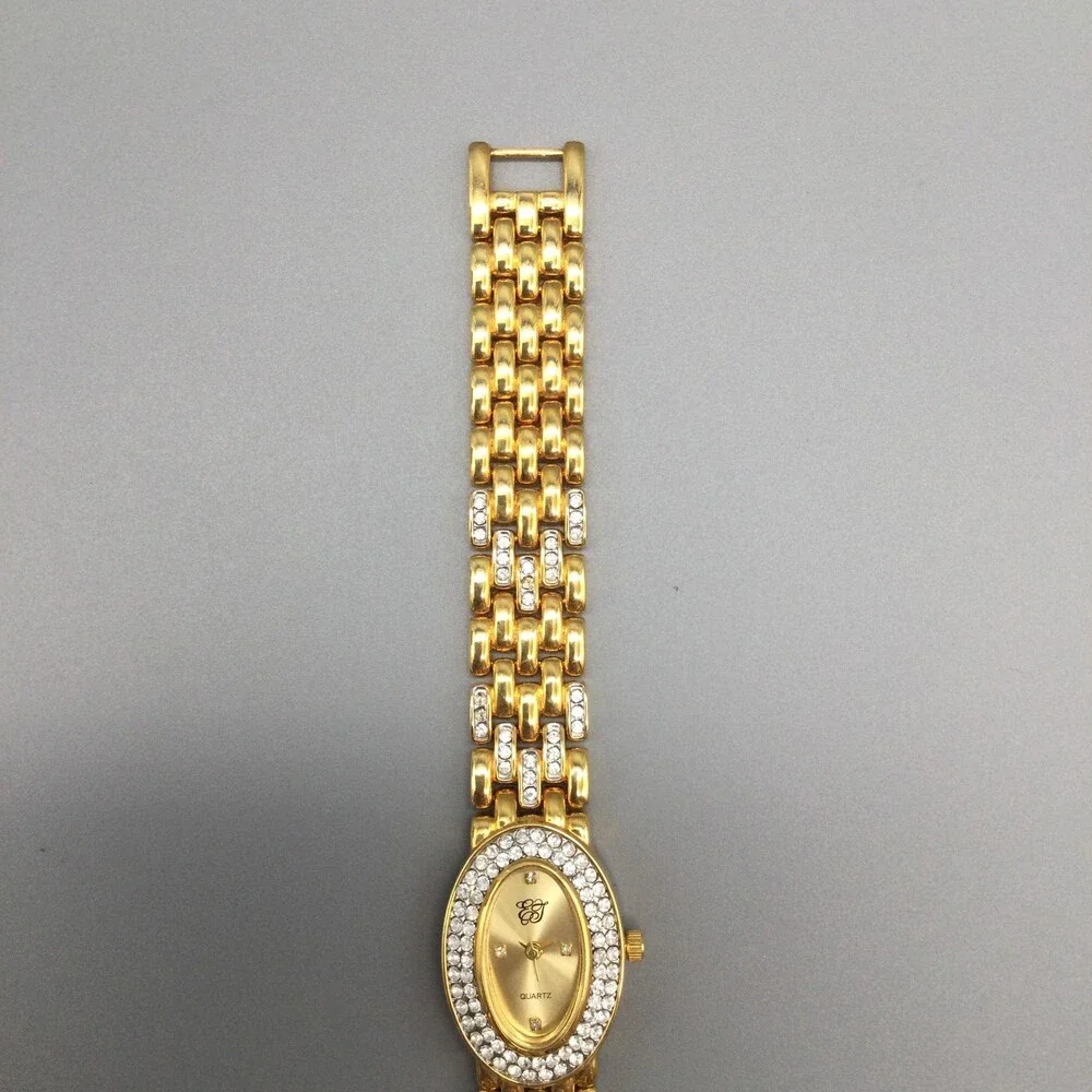 Vintage Elizabeth Taylor Womens Watch 21mm Gold Tone Oval New Battery 7.25